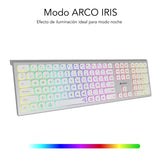 Teclado Español Inalámbrico Subblim Master Plata Y Blanco