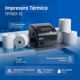 EAN 8435364319185 - iggual TP7001-1S 203 x 203 DPI Alámbrico Transferencia térmica Impresora de recibos imagen 2