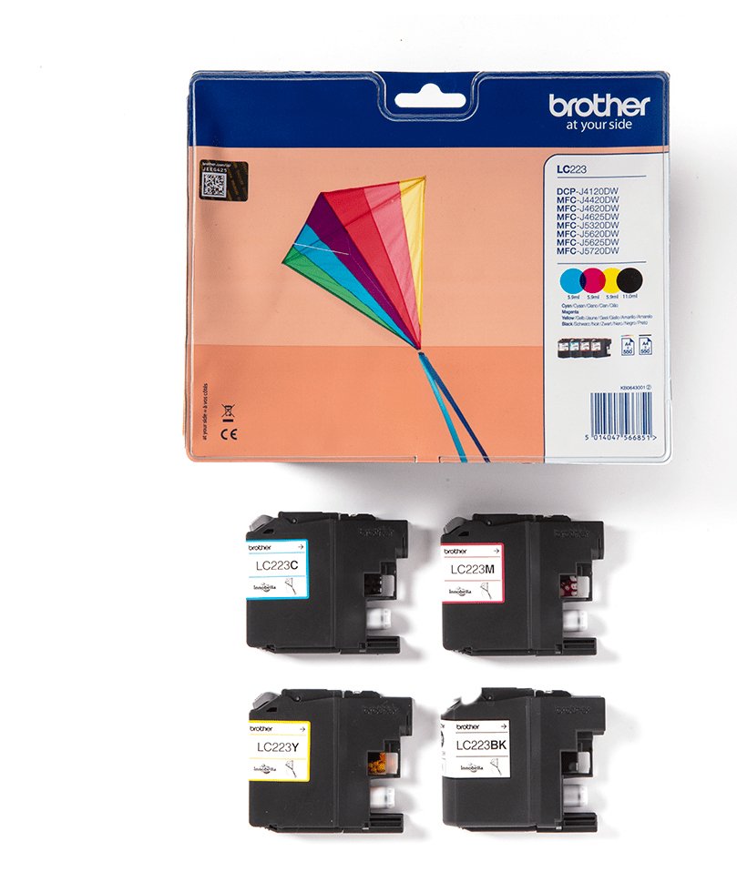 EAN 5014047566851 - Brother LC-223VALBP cartucho de tinta 4 pieza(s) Original Negro, Cian, Magenta, Amarillo imagen 4