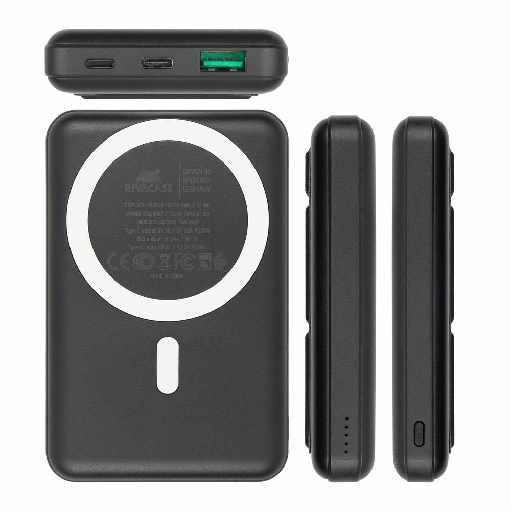 EAN 4260709013374 - Rivacase VA2604 batería externa Polímero de litio 10000 mAh Cargador inalámbrico Negro imagen 6