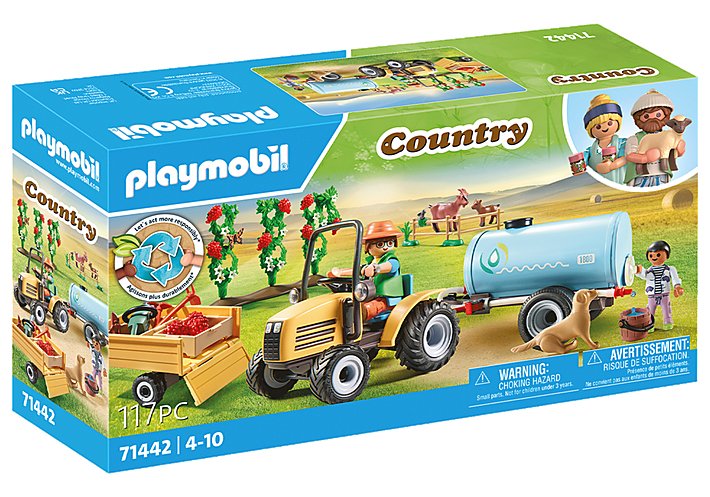 Playmobil 71442 Country Traktor Mit Anhänger Und Wassertank