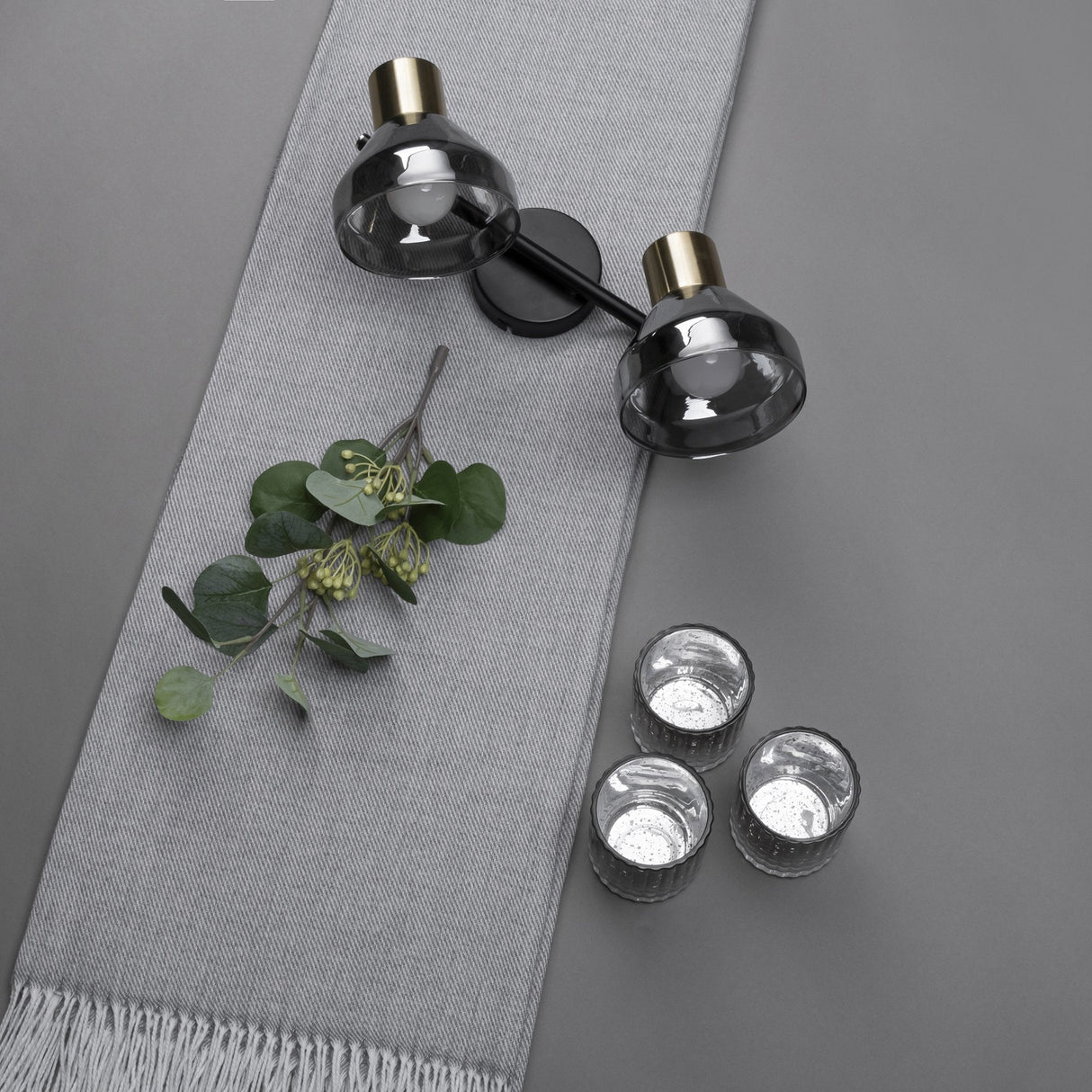 Activejet Lisa Plafón Doble Negro Y Dorado E14 Aplique Para Salón