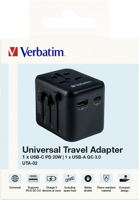 EAN 0023942495444 - Verbatim 49544 adaptador de enchufe eléctrico Universal Negro imagen 8
