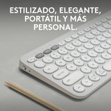 Teclado Logitech Pebble Keys 2 K380s Rf Wireless + Bluetooth Qwerty  Blanco Español