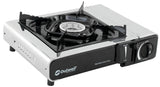Outwell Appetizer Solo 1 Burner Compact Portable Gas Stove, Silver Grey