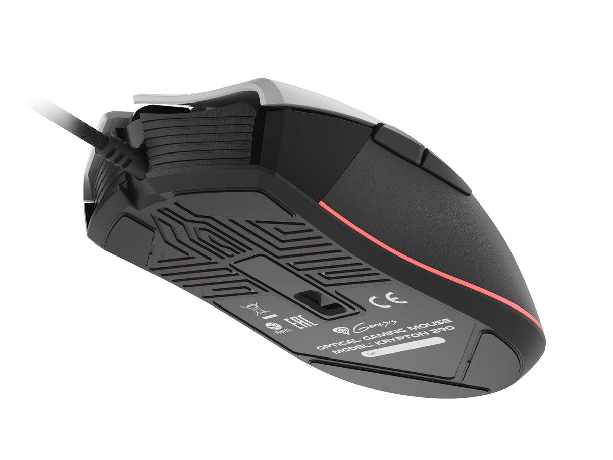 Raton Gaming Genesis Krypton 290 Rgb 6400 Dpi Blanco