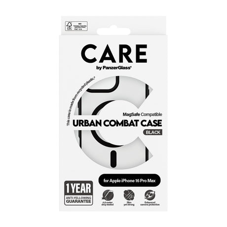 EAN 5715685004261 - PanzerGlass CARE™ by ® Urban Combat Case Transparent w. Black Frame & MagSafe iPhone 16 Pro Max funda par imagen 3