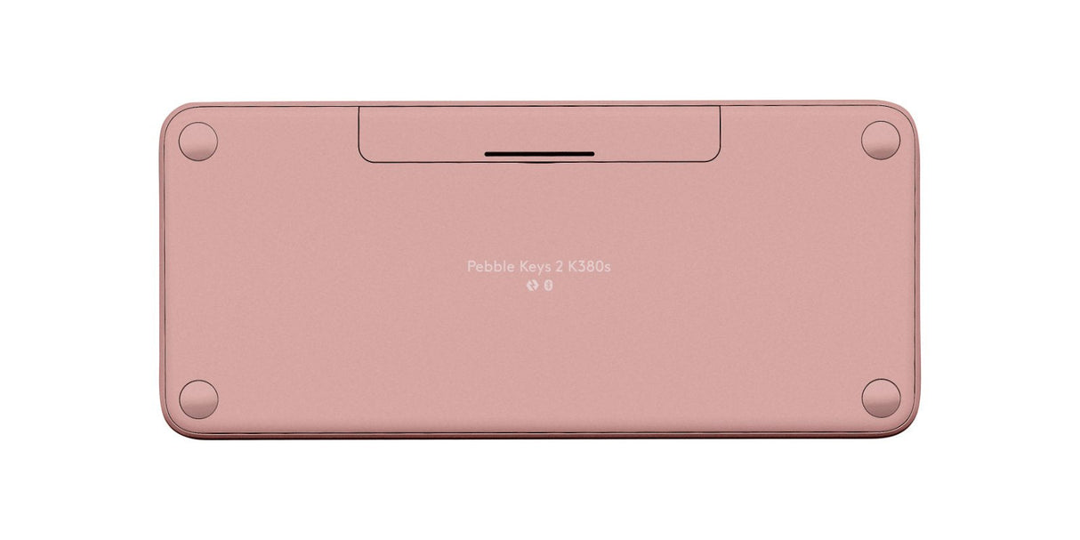 Teclado Inglés Logitech Pebble Keys 2 K380s Rf Wireless + Bluetooth Qwerty Internacional De Ee.Uu. Rosa