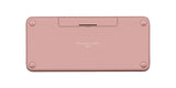 Teclado Inglés Logitech Pebble Keys 2 K380s Rf Wireless + Bluetooth Qwerty Internacional De Ee.Uu. Rosa