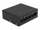 Delock Keystone Patchpanel 6 Port Schwarz
