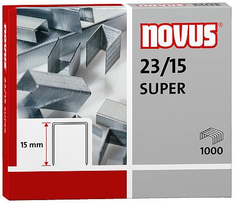 Novus Grapas Super 23/15 Para Grapadoras De Gruesos -Caja 1000-