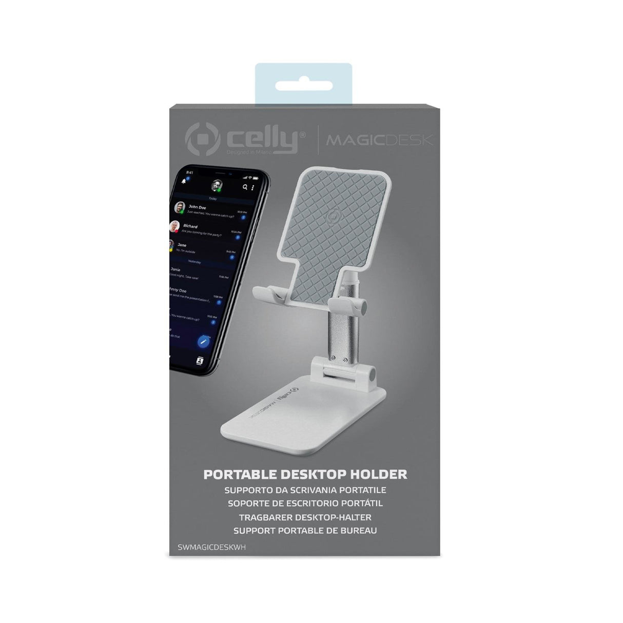 EAN 8021735760634 - Celly Magic Desk Soporte pasivo Teléfono móvil/smartphone, Tablet/UMPC Blanco imagen 5