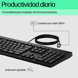 Hp 125 Teclado 100% Full Size Usb Español Negro
