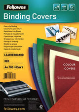 Fellowes Portadas De Carton Fellowes - Tamaño A4 - Acabado En Simil Piel - Amplia Gama De Colores Y Texturas -
