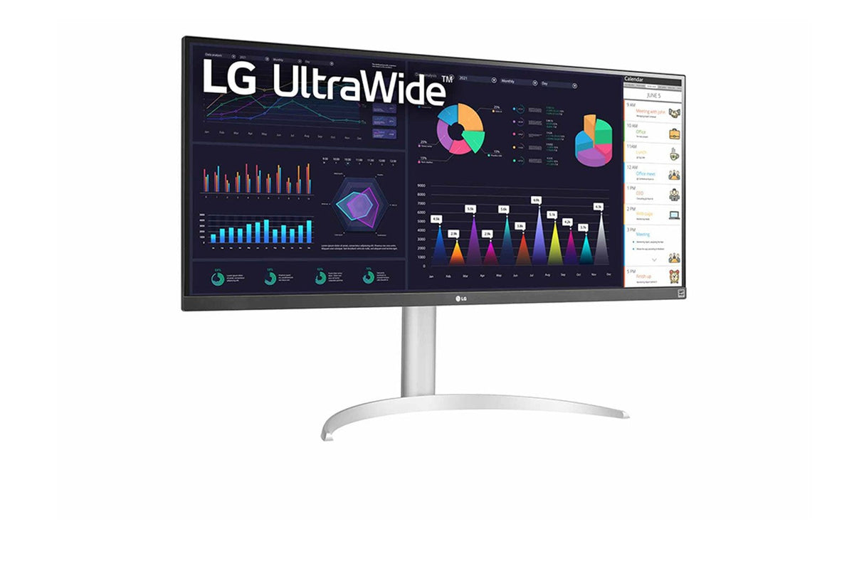 Lg 34wq650-W Pantalla Para Pc 86,4 Cm (34") 2560 X 1080 Pixeles 4k Ultra Hd Lcd Plata, Blanco
