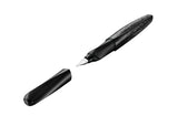 Pelikan Twist® Structure - Pluma Estilográfica Para Diestros Y Zurdos, Color Negro, Plumín M, Caja Plegable
