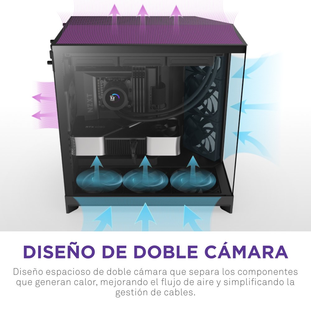 EAN 5056547207643 - NZXT H9 Flow Midi Tower Negro imagen 6