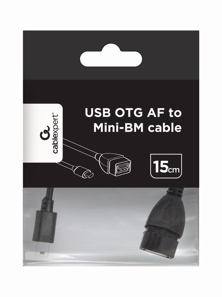 EAN 8716309075855 - Gembird USB mini/USB 0.15m cable USB USB 2.0 0,15 m Mini-USB B USB A Negro imagen 1