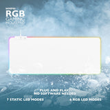 Alfombrilla Ratón Con Rgb Xl Deltaco Gaming Gam-079-W Blanco