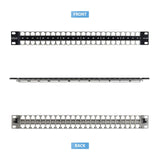 Startech.Com Startech - Leeres Keystone-Patchpanel - Para Rj45 - Apto Para Montaje En Pared, Rack Montable - Cat 6a/8 - Stp/Utp - Negro - 1u - 48.3 Cm (19")