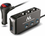 EAN 5902211110972 - Maclean MCE218 cargador de dispositivo móvil Smartphone, Tableta Negro Encendedor de cigarrillos Carga rá imagen 1