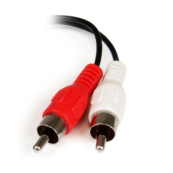 Startech Cable Adaptador Audio Estereo Jack 3,5mm A 2x Rca H/M 0.15m Negro Mufmrca