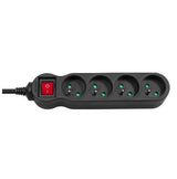 Listwa Zasilajaca Przedluzacz Maclean Mce181 4 Gniazda Z Wylacznikiem Negro 3m 2300w