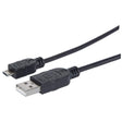 EAN 0766623307178 - Manhattan 307178 cable USB USB 2.0 1,8 m USB A Micro-USB B Negro imagen 1