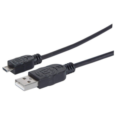 EAN 0766623307178 - Manhattan 307178 cable USB USB 2.0 1,8 m USB A Micro-USB B Negro imagen 1