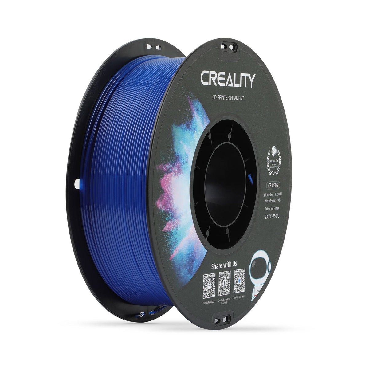 Creality Cr-Petg Filament Blue, 3d Azul, 1 Kg, 1,75 Mm