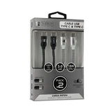 EAN 8436586740672 - SUBBLIM PACK 2 CABLES USB TIPO USB-C A USB-C 1 M BLACK/SILVER cable USB imagen 5