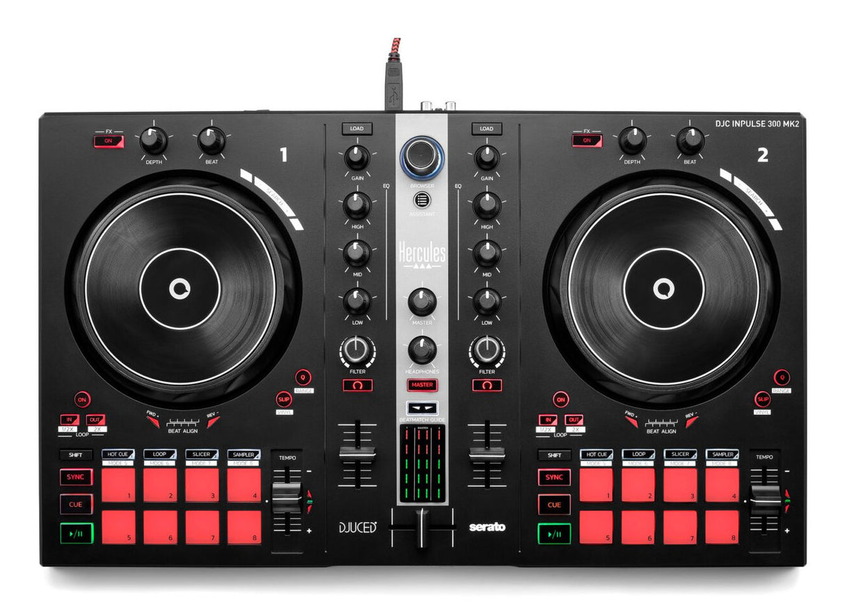 EAN 3362934746445 - Hercules INPULSE 300 MK2 Controladora con opción de realizar scratch utilizando discos de vinilo Negro, R imagen 1