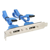 Inline Esata Bracket 2x Sata Interno Macho A Esata Externo Hembra 30cm
