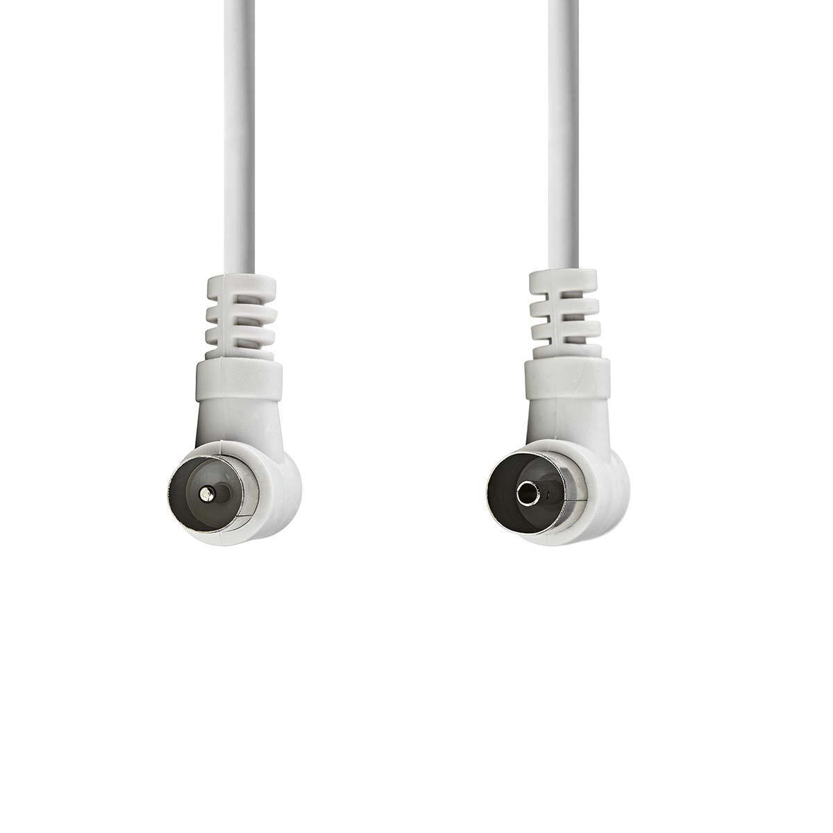 Nedis Cable Coaxial De 90 Db  Iec (Coaxial) Macho En Ángulo - Iec (Coaxial) Hembra En Ángulo  3m
