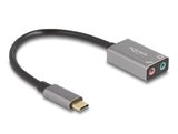 Delock Externe Usb Soundkarte Mit Type-C Stecker Auf 2 X 3.5mm Klinkenbuchse Plug & Play Audio Adapter