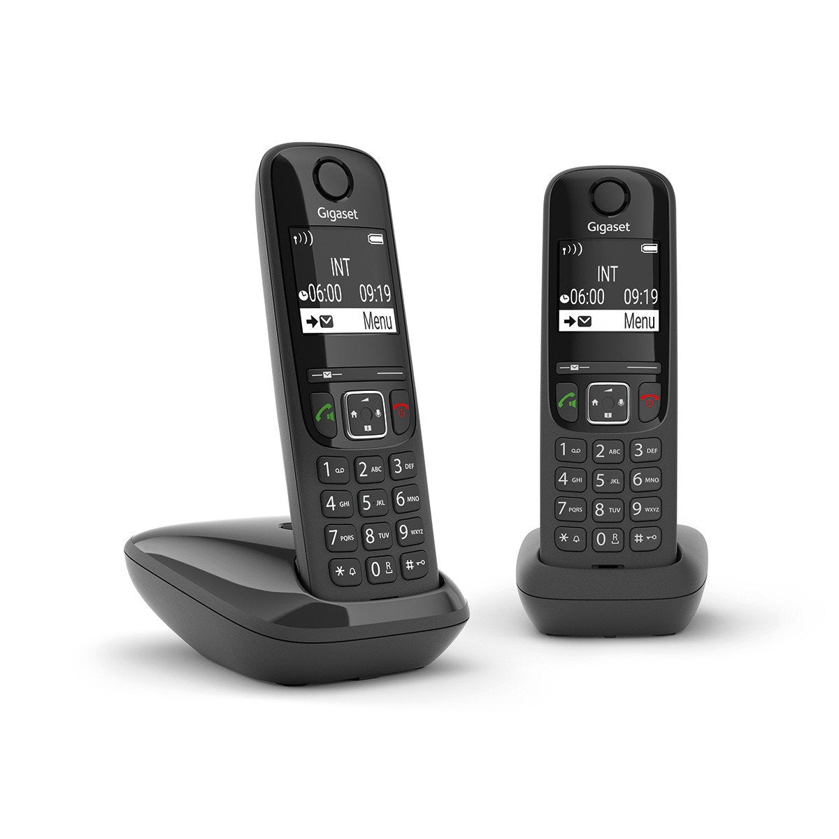 Gigaset As690 Duo Teléfono Dect/Analógico Identificador De Llamadas Negro