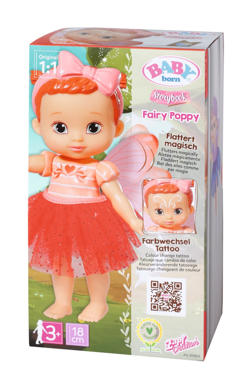 Muñeca Zapf Creation Baby Born® Storybook Fairy Poppy 18cm, 831823