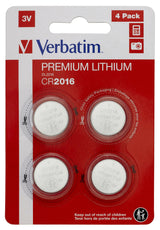 Verbatim Pilas Planas De Litio 3v - Cr2016 (4 Pack)
