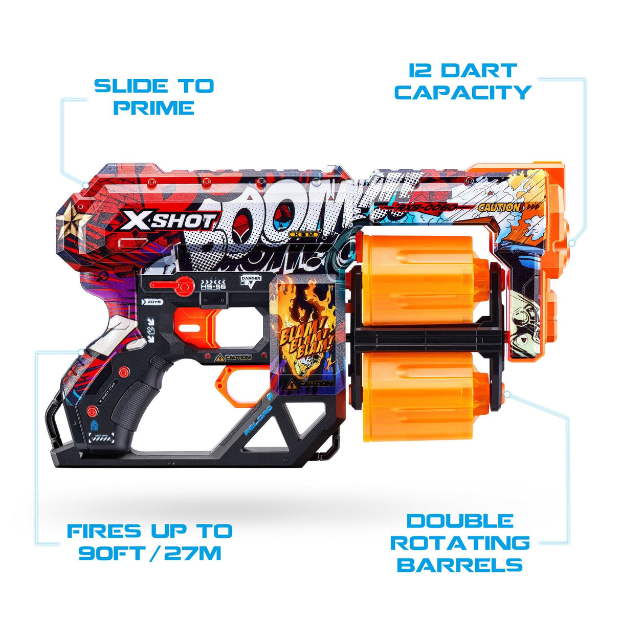 Lanzador Zuru X-Shot - Dread Boom, Dart Blaster 36517a
