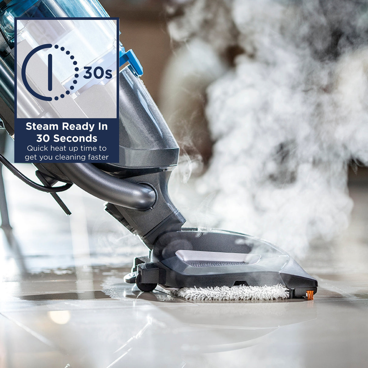 EAN 11120235340 - Bissell Vac & Steam Fregona a vapor 1,35 L 1600 W Azul, Titanio imagen 6