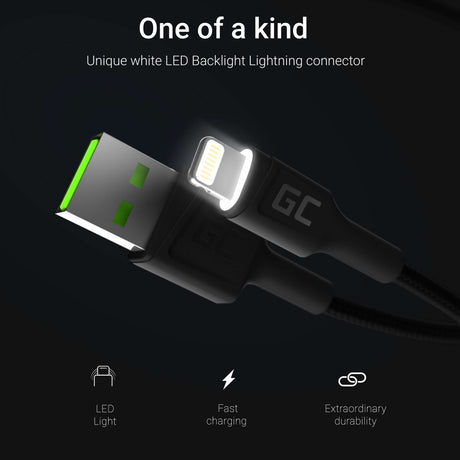 EAN 5903317227748 - Green Cell KABGC05 cable de conector Lightning 1,2 m Negro imagen 2
