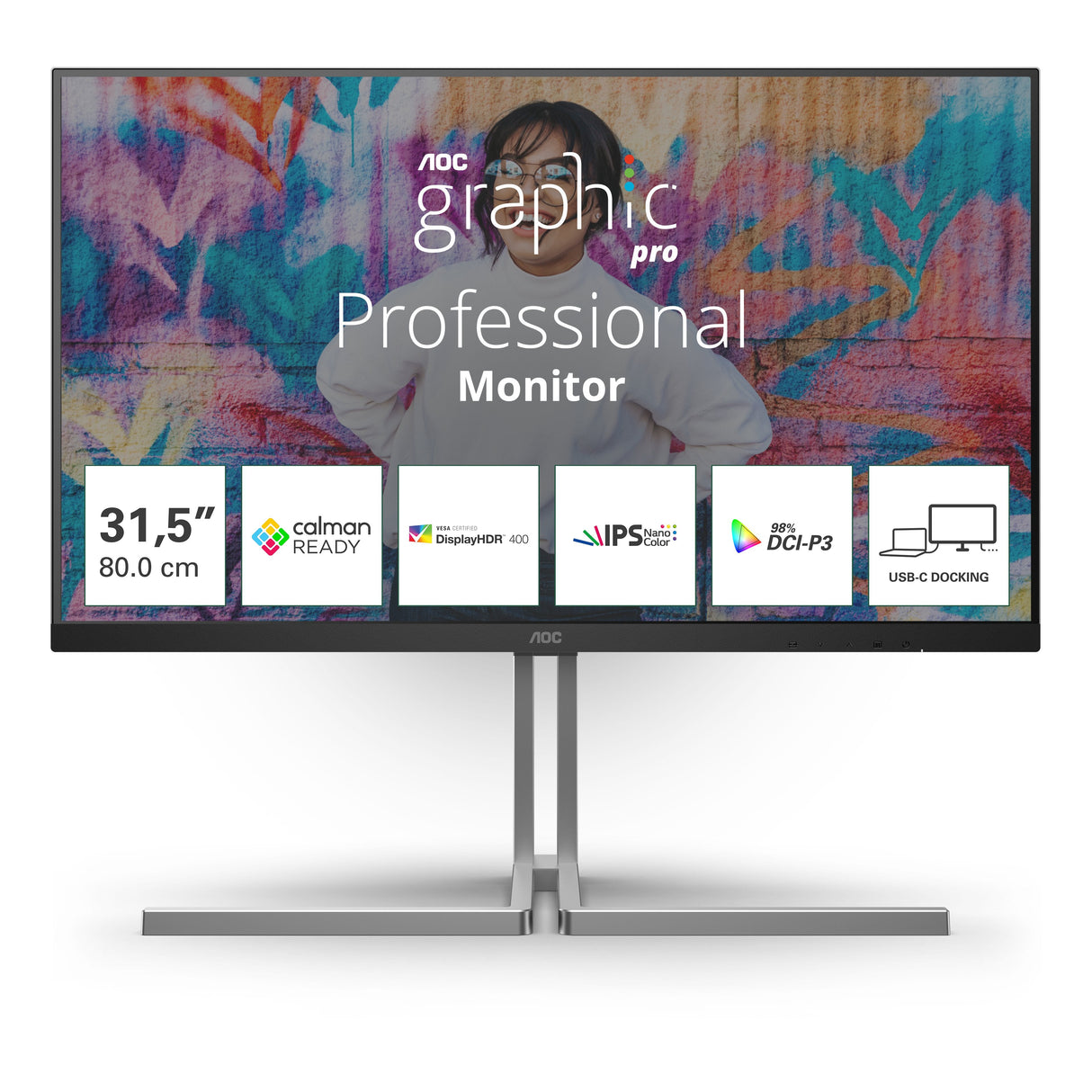 Monitor Aoc 32" U32u3cv  Led Negro