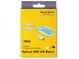 Delock 12538 Mouse Óptico De 3 Botones Led Usb Tipo-A Turquesa