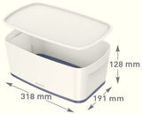 Leitz Caja Almacenamiento Mybox Wow Pequeña C/Tapa 318x128x191mm Gris/Blanco