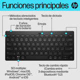 EAN 0196548516445 - HP 355 Compact Multi-Device Keyboard teclado Hogar Negro imagen 8