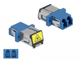 Delock Lwl Kupplung Mit Laserschutzklappe Lc Duplex Buchse Zu Lc Duplex Buchse Singlemode Blau