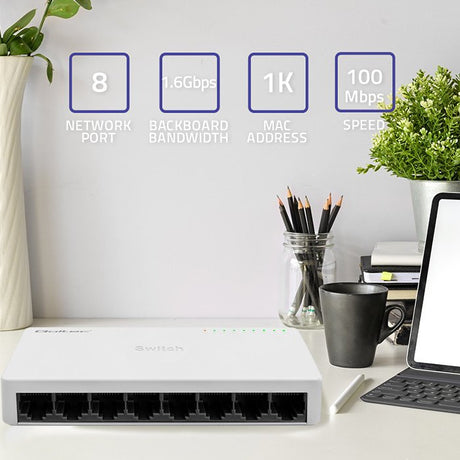 EAN 5901878522463 - Qoltec 52246 switch No administrado Blanco imagen 2
