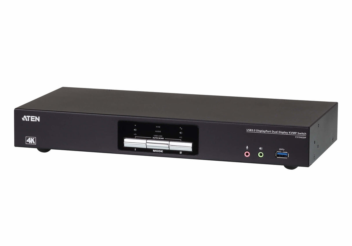 Aten Cs1942dp Switch Kvmp De Doble Pantalla Usb 3.0 4k Displayport De 2 Puertos