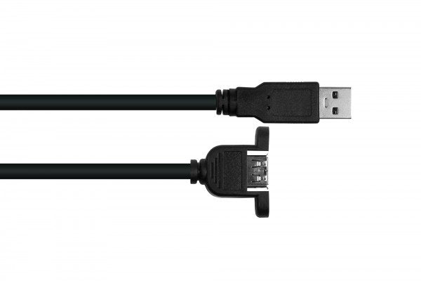 Kabelmeister Usb2.0 Extensión A-St.-Empotrable.A Negro. 0,3m