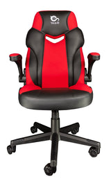 Talius Silla Crab Gaming Negr/Roja, Brazos Fijos, Butterfly, Base Metal, Ruedas 60mm Nylon, Gas C